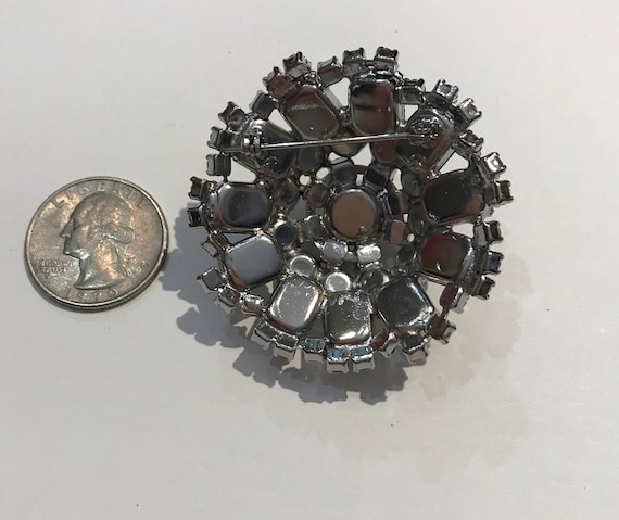 Quality Vintage Rhinestone Brooch Pin - image 3