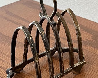 Vintage Art Deco Style Toast Rack Silverplate Four Slots Unmarked