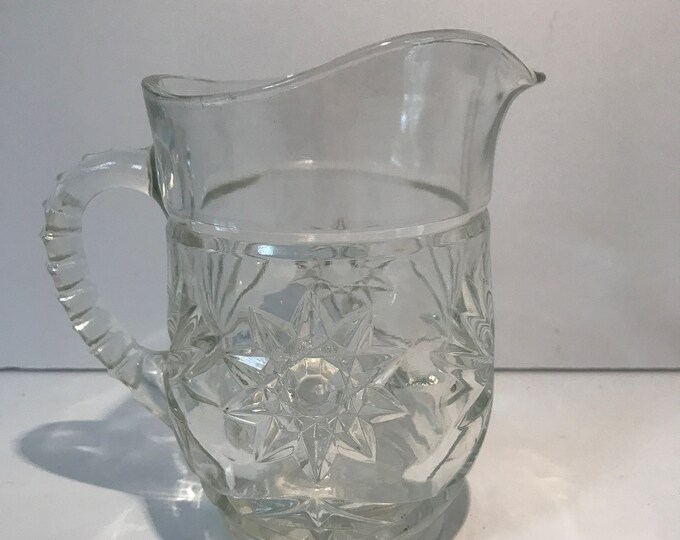Small Vintage Anchor Hocking Glass Star Pitcher - Etsy