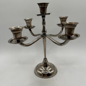 Vintage 5 Arm Silverplated Candleabra Wedding Decor