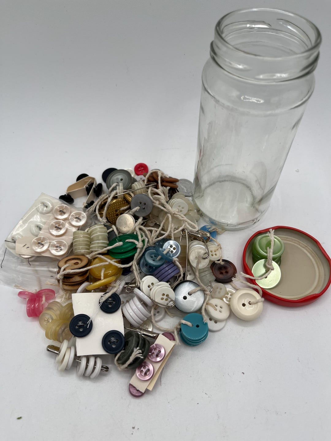 Jar of Vintage Buttons - Etsy