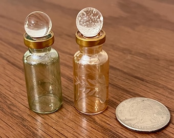 Tiny Vintage Glass Perfume Bottle