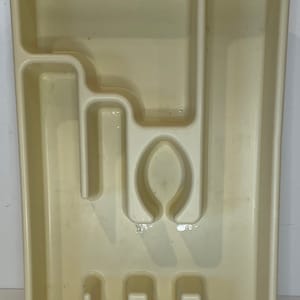 Vintage Beige Rubbermaid 2921 Silverware Flatware Kitchen Utensil Organizer  Holder