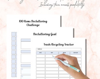 Declutter Planner and Cleaning Checklist, Including a Declutter Challenge and ADHD-Friendly Cleaning Schedule, Available in PDF Format