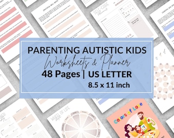 Daglig planerare och pärm för autismmammor, förbättrad med digitala autism-arbetsblad