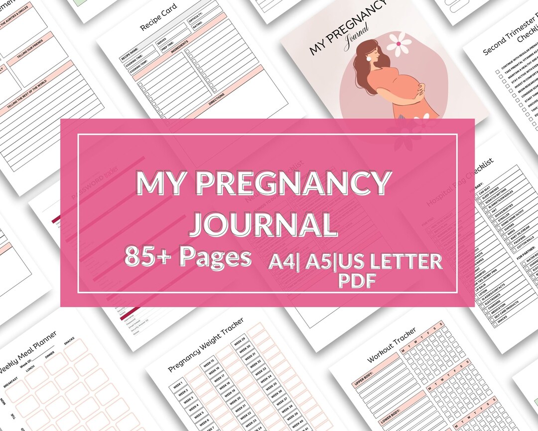 Complete Printable Pregnancy Journal Birth Plan Health Etsy