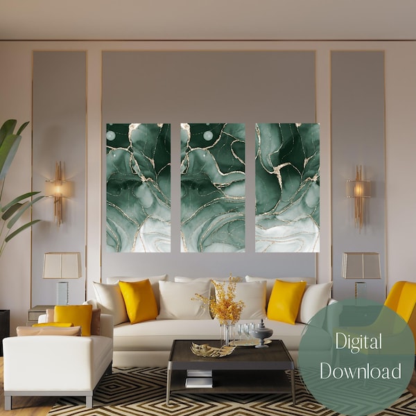 Emerald Wall Art Etsy