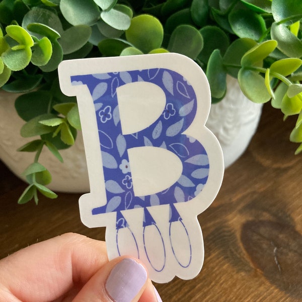 B Pendant Sticker