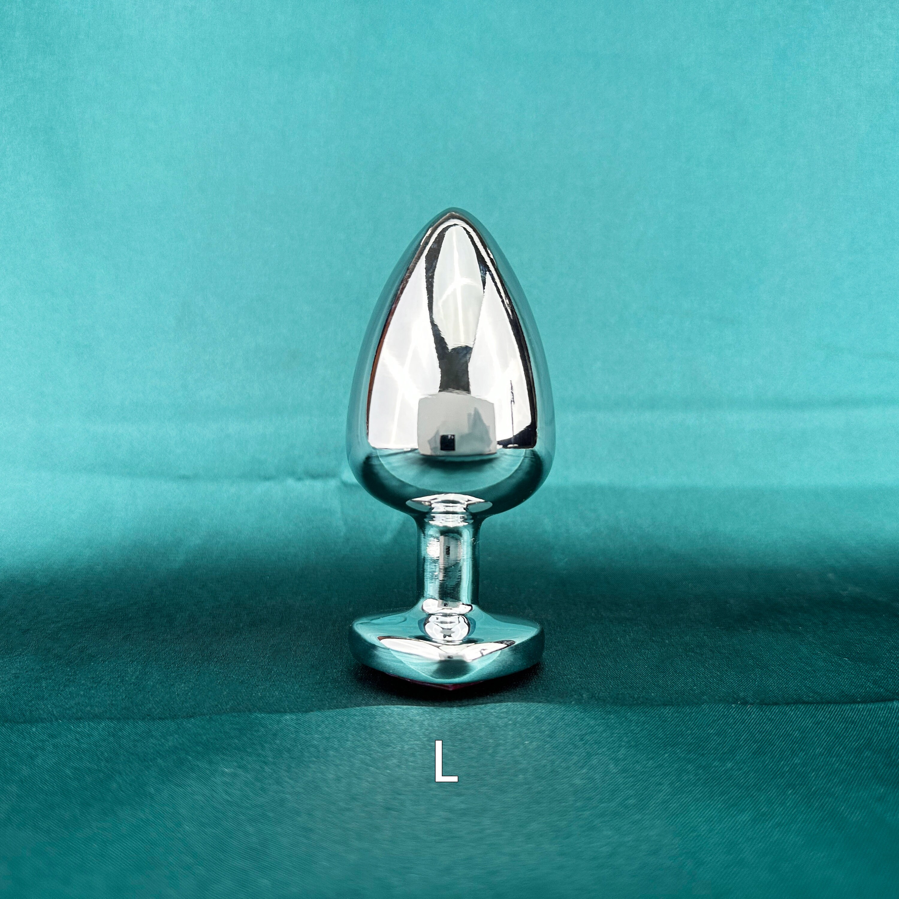 Heart Butt Plug, 3 Sizes S/M/L Jeweled Stainless Steel Anal Plugs Woman, Anal Training Toy