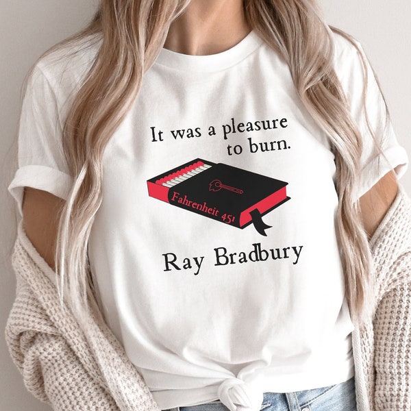 Ray Bradbury T-Shirt | Fahrenheit 451 shirt | Fall tee | literary t shirt | english teacher gift | dystopian tee | Fahrenheight 451 | 1984