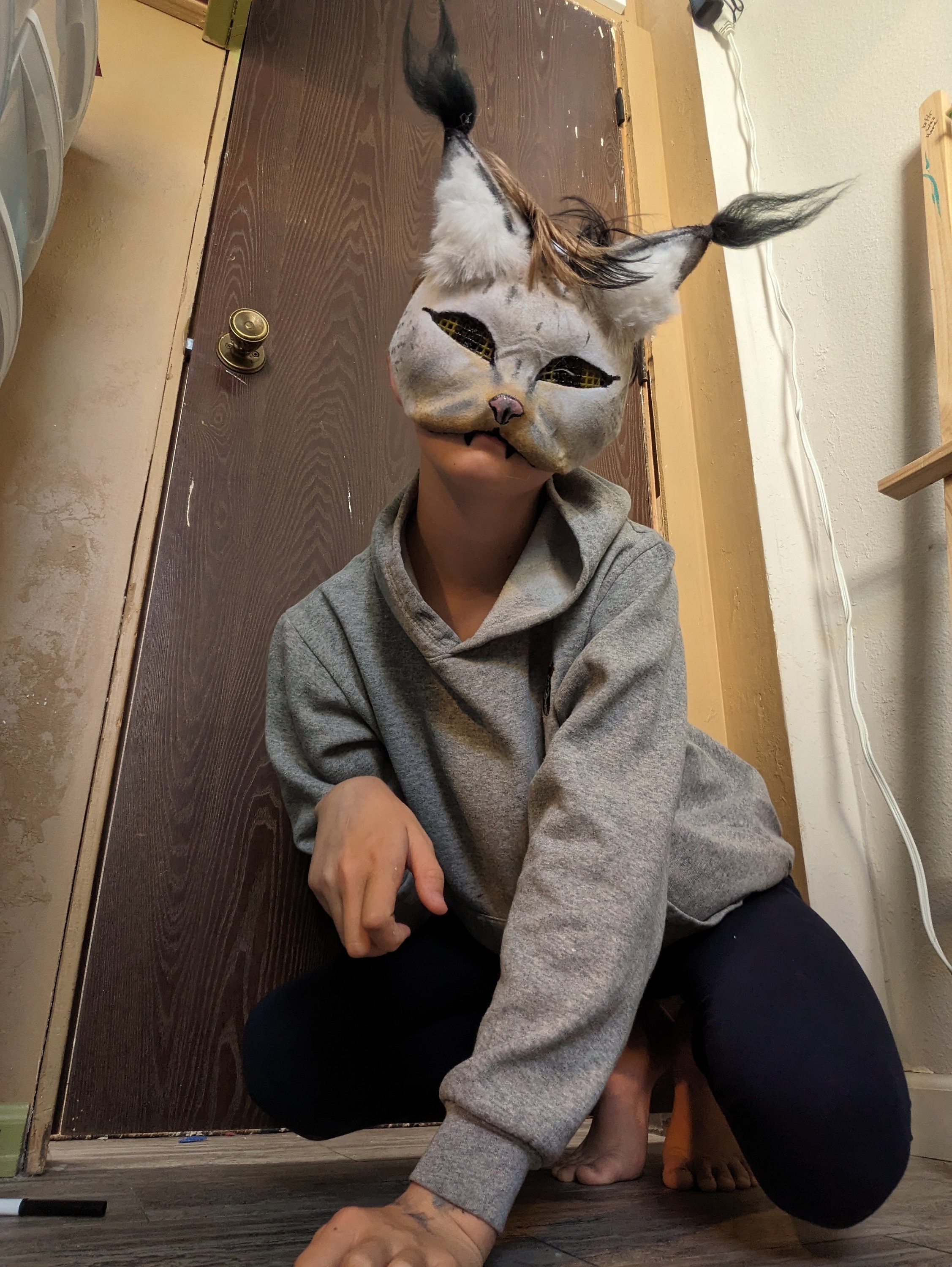Therian Cat Mask, Quadrobics Mask, Lynx Mask, Therian Mask, Furry Mask,  Fursuit, Therianthropy, Furry Fandom, Yellow Lynx Mask 