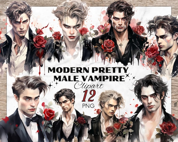 Modern Pretty Male Vampire Watercolor Clipart, Dark Gothic Male, Halloween  Clipart, Vampire Watercolor Clipart, Gothic PNG, Halloween PNG - Etsy