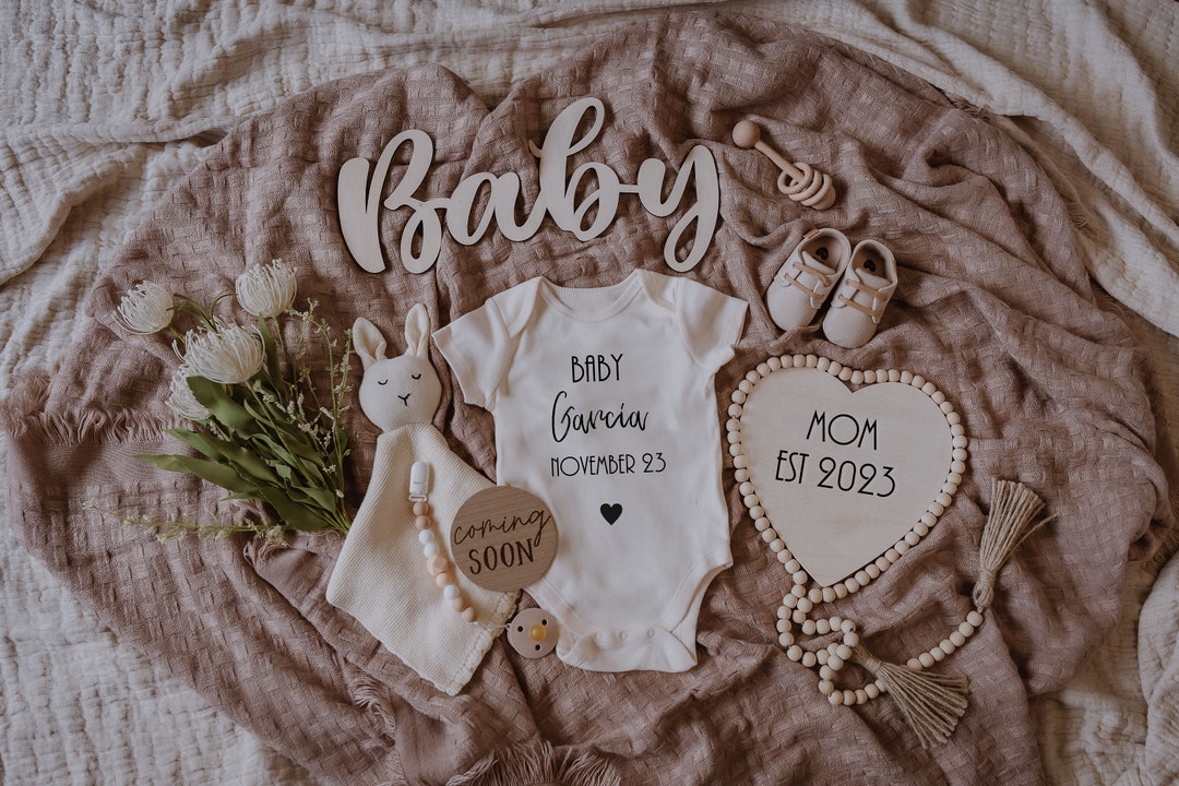 Spring Baby Announcement With Flowers Day Pregnancy Etsy