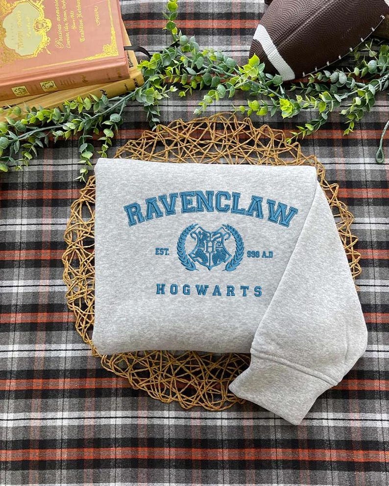 Embroidered Team Hogwarts Alumni Sweatshirt, Magic Wizard Embroidery