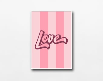 LOVE バレンタイン ウォール アート、LOVE ウォール デコレーション、バレンタイン デー ギャラリー ウォール、レトロなバレンタイン ウォール アート、バレンタイン ホーム デコレーション、ピンクのウォール アート