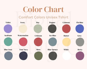 Comfort Colors 1717 Tshirt Color Chart, Comfort Colors 6030 Tshirt Color Chart CC 1717 Tshirt Color Chart, Comfort Colors Tshirt Color Chart