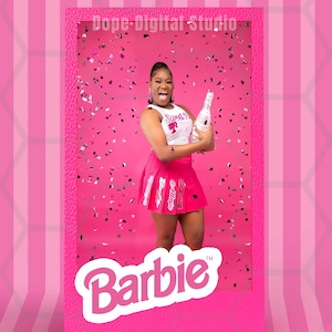 Bar vertical rose Barbie toile de fond joyeux anniversaire fille décoration  de f