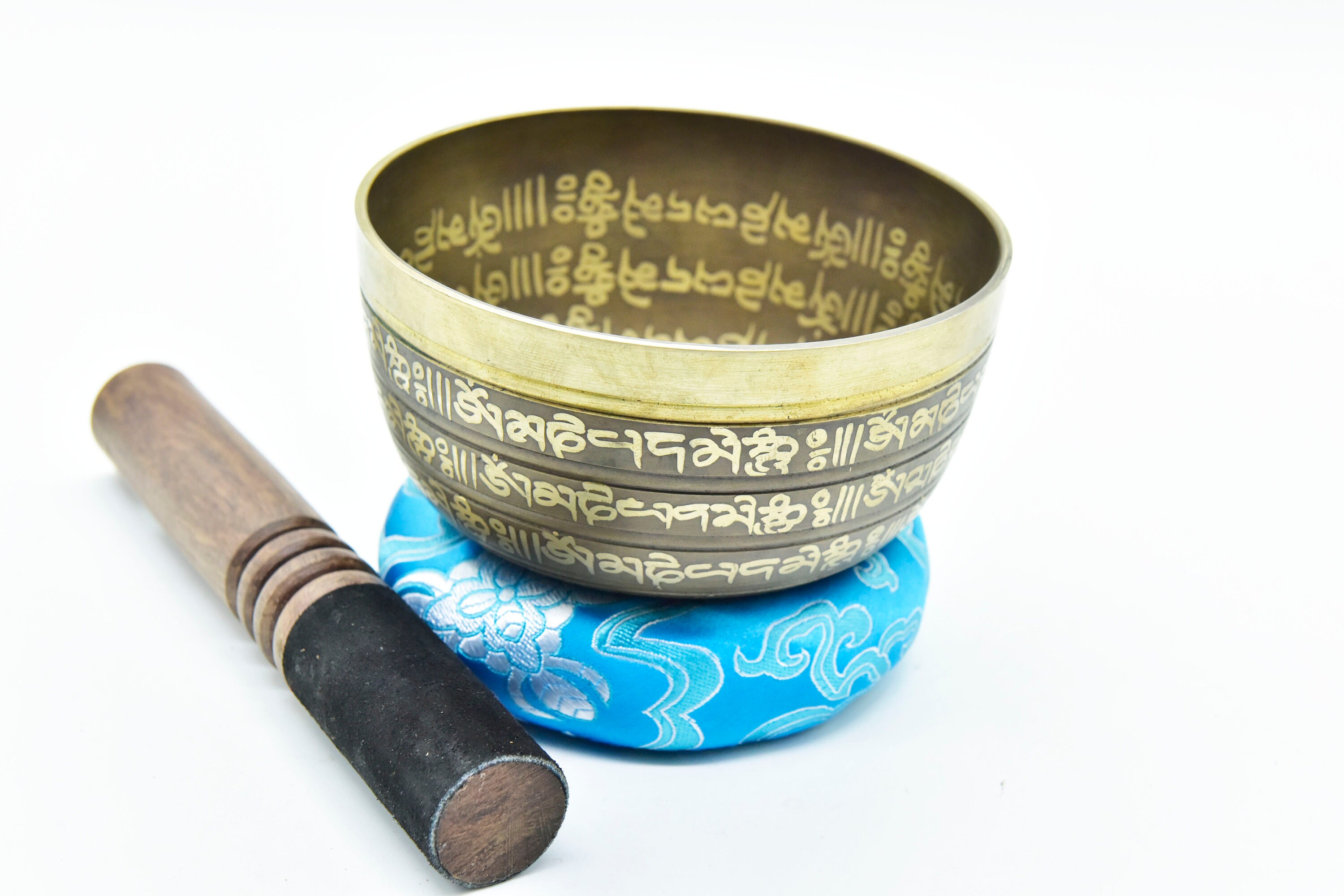 LAST DAYSALE 40% OFF-5" Craving / Etching Handmade Singing bowl from Nepal-Himalayan bowl-for Healing&Meditation-Including Mallet,Cushion,