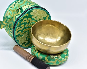 Ensemble de bols chantants faits main : bol himalayen de 15 cm pour la guérison et la méditation