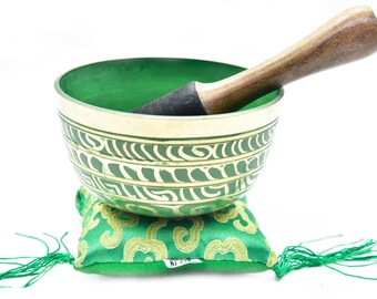 5" Chakra Tibetan Singing Bowl: Handmade Meditation Bowl with Mallet