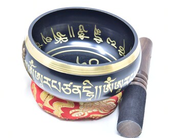 5" Chakra Singing Bowl: Handmade Tibetan Meditation Bowl with Mallet