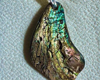 Handgemaakte Paua Schelp sterlingzilveren hanger: Nieuw-Zeelandse abalone