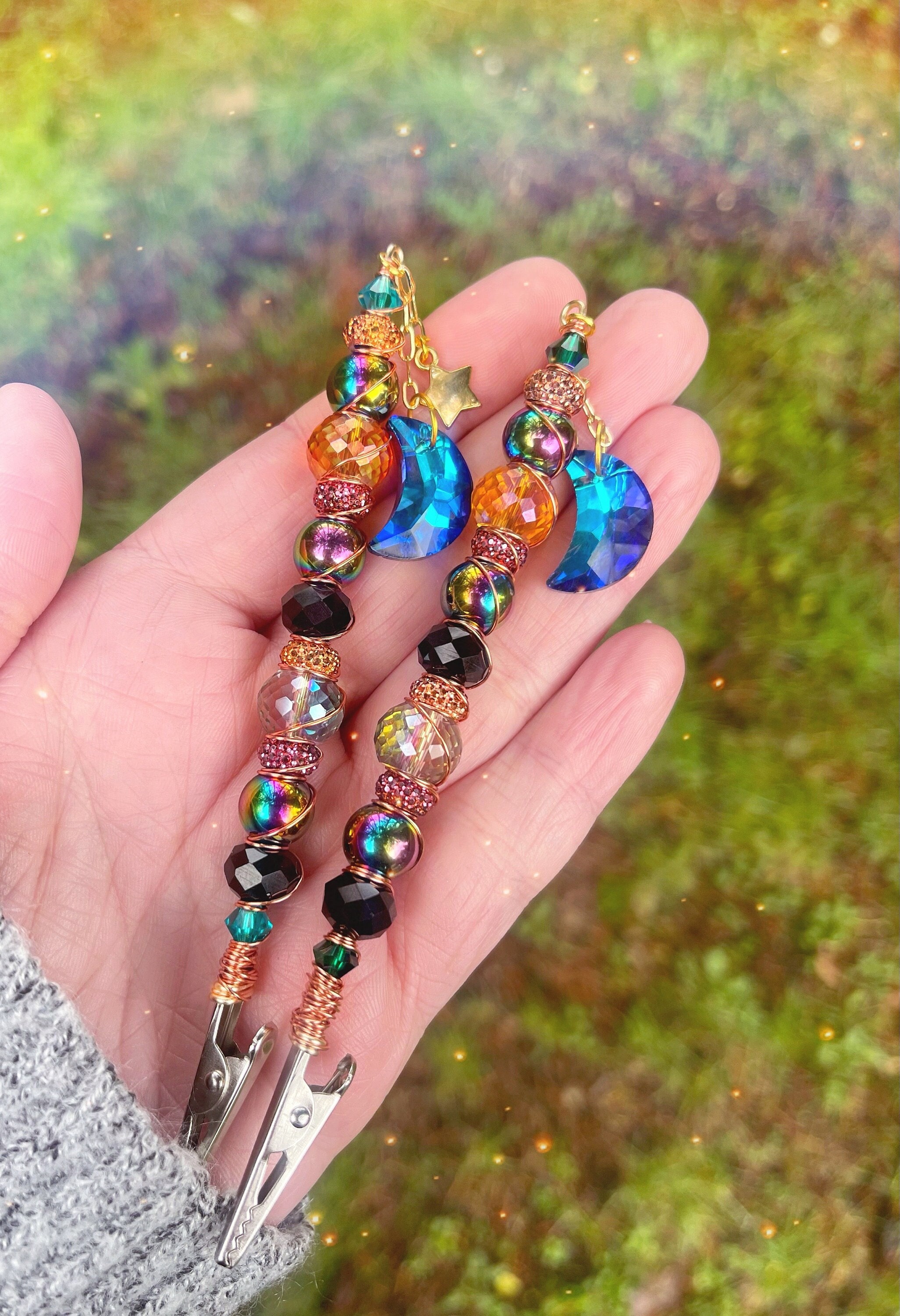 Roach Clip, Celestial Smoking Accessories, Smoker Gift, Crescent Moon,  Witchy