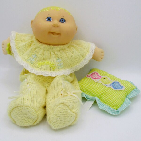 1992 CPK Teeny Tiny Preemie Hasbro Painted Hair Blonde Blue Eyes 10"