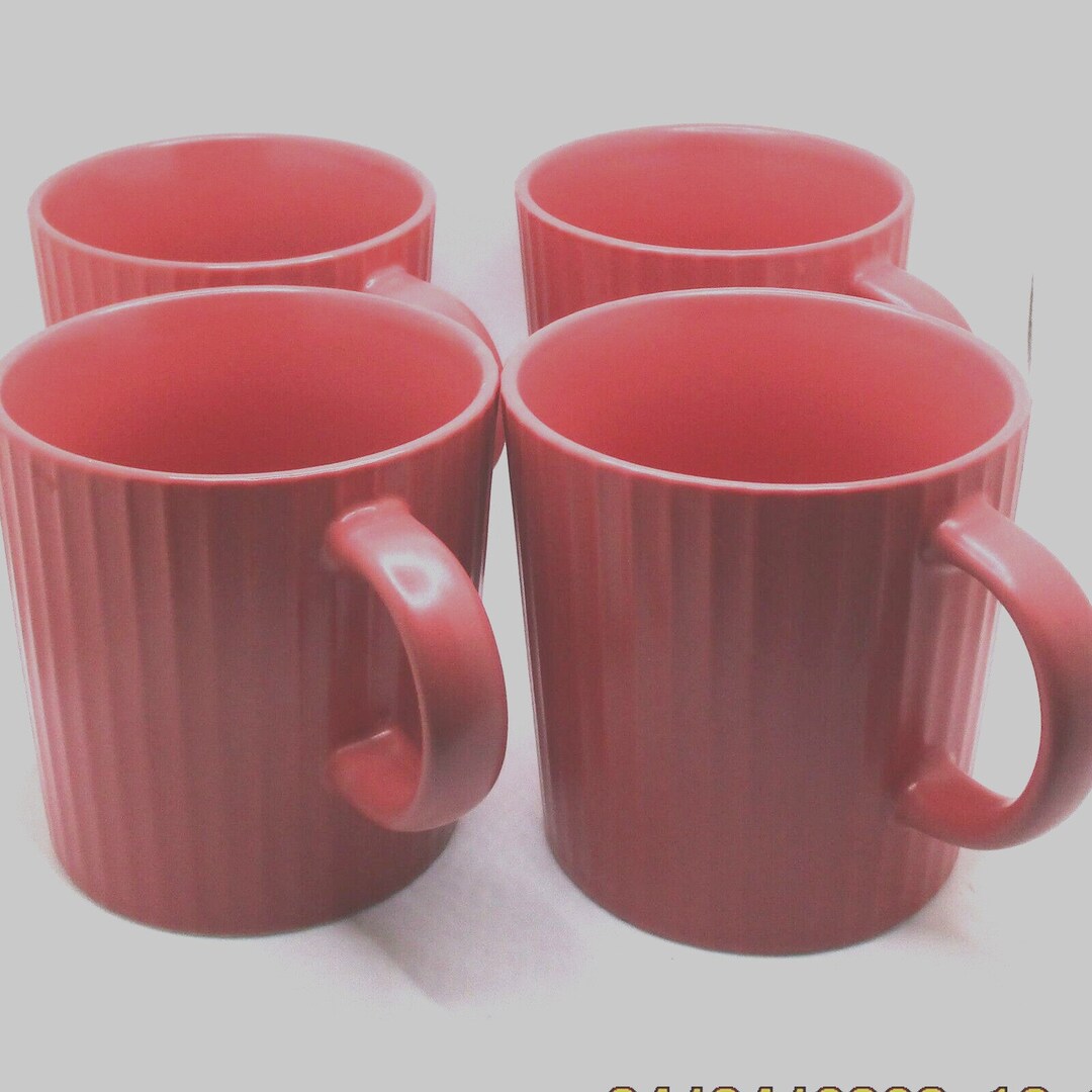 Ikea Coffee Mugs Pink Mauve Set of 4 Etsy