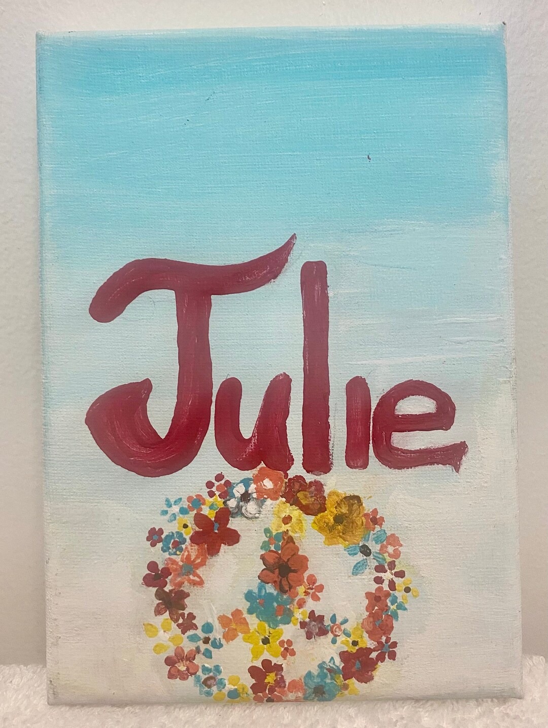 American Girl Doll Julie Name Canvas Art Etsy