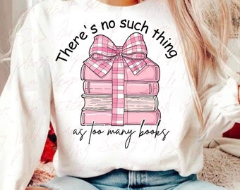 Coquette Book Lover PNG, Pink Bow Stack (Digital Download)