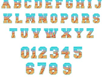 Ice Cream Drip PNG Alphabet, Baseball Clipart (Digital Download)