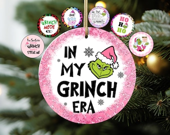 Weihnachtsverzierung PNG-Bundle, Grinch Sublimationsdesign (Digitaler Download)