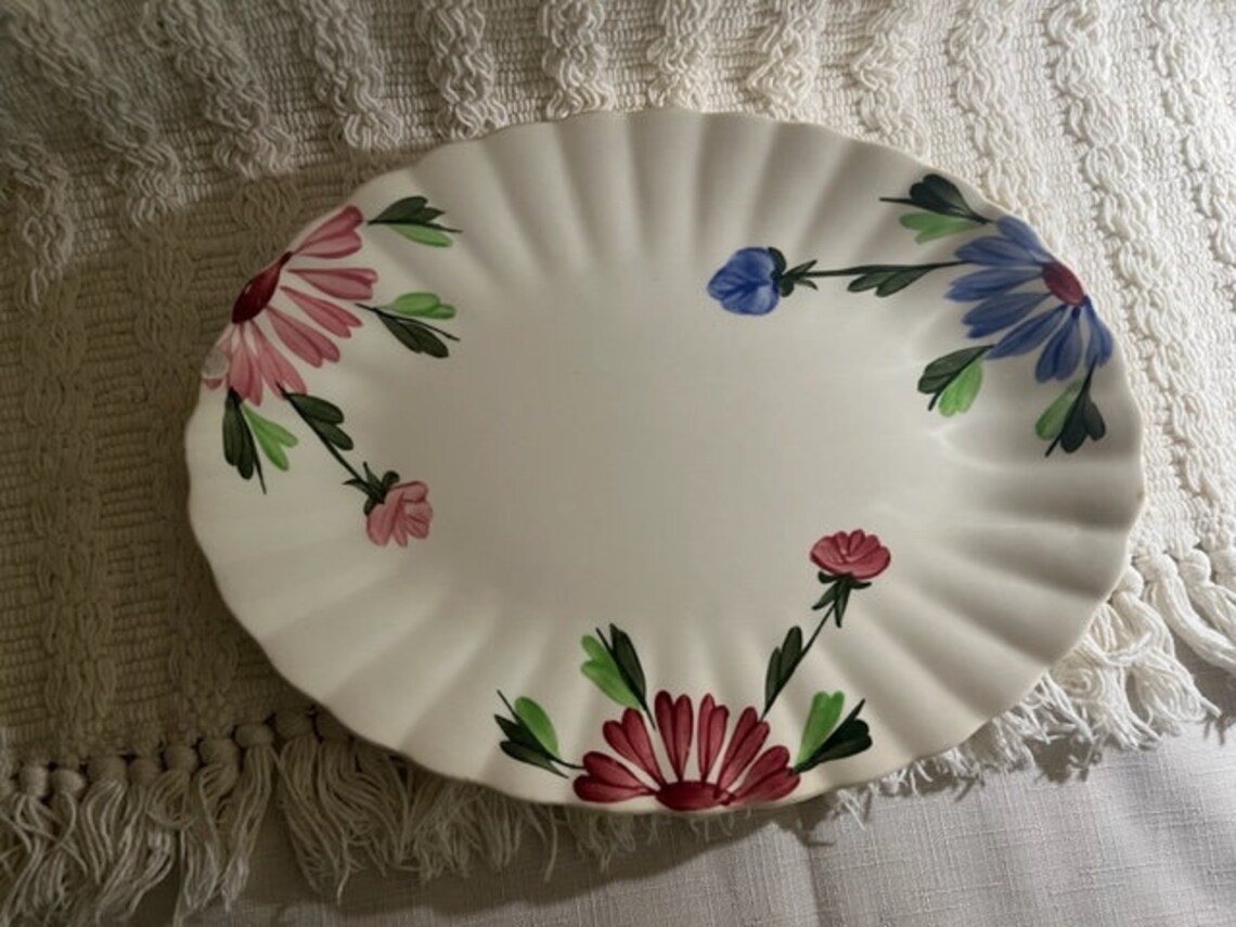 Blue Ridge Southern Pottery Oval Platter - Etsy
