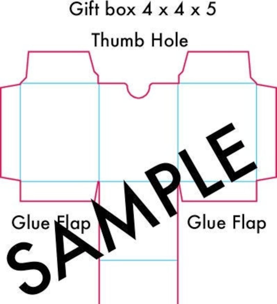 Jewelry Gift Box Template to Build Your Own 4 X 4 X (Instant Download