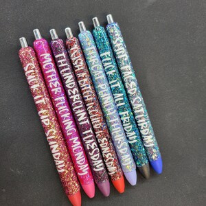 Days of the week custom pens