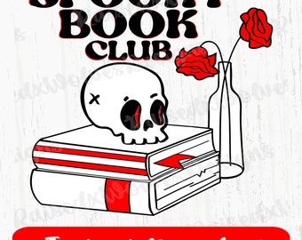 Spooky Book Club PNG | Bookish Digital Clipart | Booktok PNG Instant Download