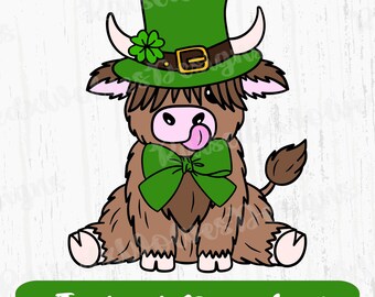 Vaca del Día de San Patricio PNG / Trébol Clipart Digital / Duendes Descarga Instantánea