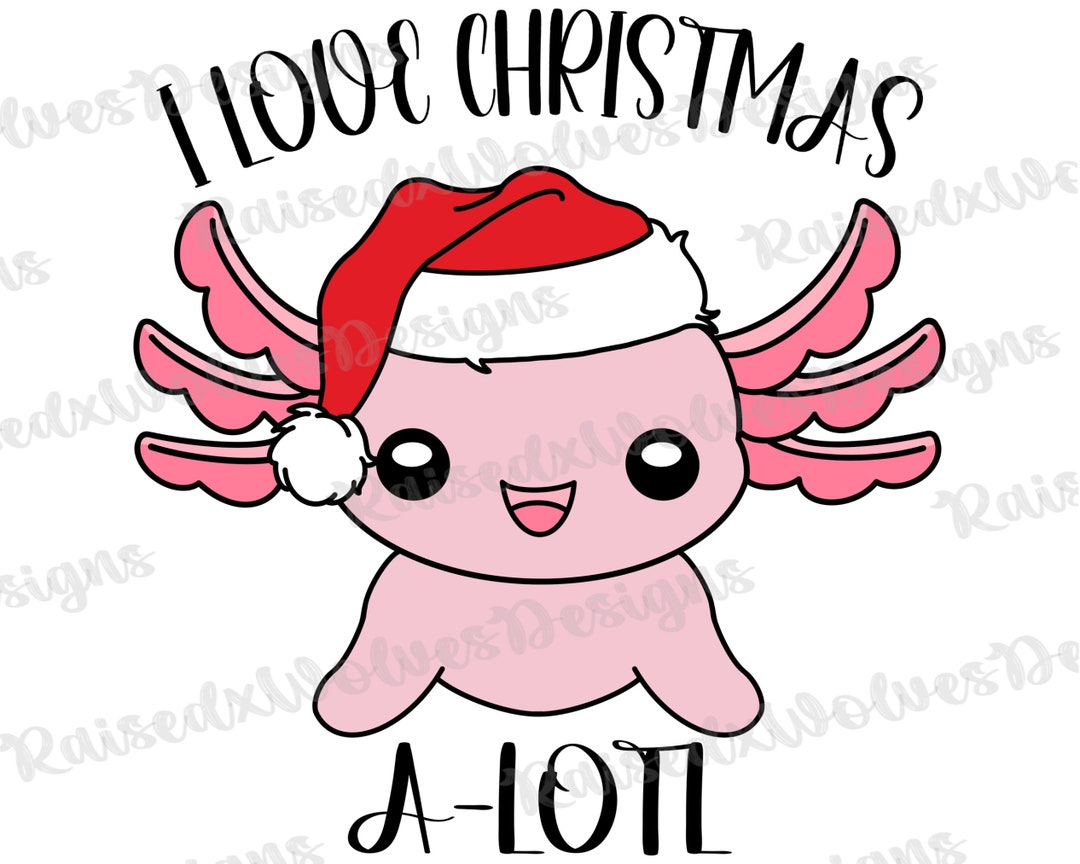 Christmas Axolotl Digital Clipart Cute Axolotl PNG Underwater Christmas Png Instant Download Etsy