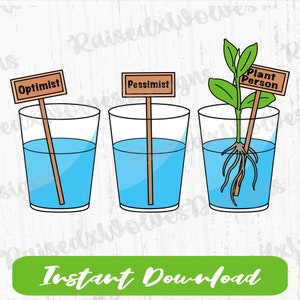 Plante Personne PNG | Clipart numérique de propagation | Citations drôles de plantes PNG Téléchargement instantané
