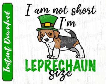 Soy Leprechaun Size PNG / St Patricks Day Digital Clipart Beagle Puppy PNG Descarga instantánea