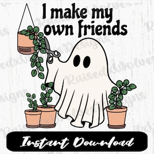 Tworzę własnych przyjaciół PNG | Zabawny miłośnik roślin Cyfrowy clipart | Rozmnażanie roślin PNG Natychmiastowe pobieranie