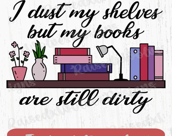 Libros sucios PNG / Clipart de amante de los libros (Descarga digital)