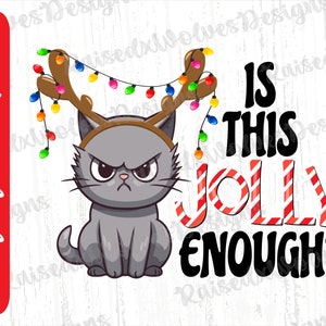 Is dit heel genoeg PNG | Grappige kerst digitale clipart | Grumpy Cat Kerstmis PNG direct downloaden