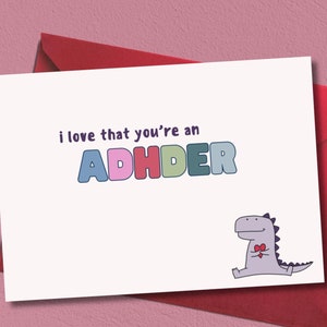 adhd Karte Ich liebe dass du ein ADHDer bist.