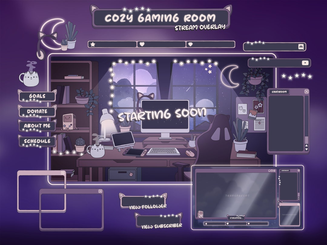 5x Animated Lofi Gaming Room Twitch Screen / Lofi Aesthetic -  Finland