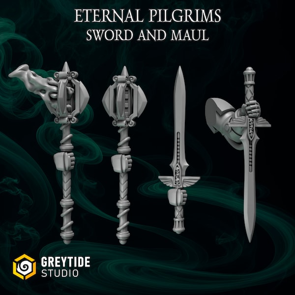 Eternal Pilgrims - TERMI UPGRADE Bits - Sword and Mauls - Grey Tide Studios