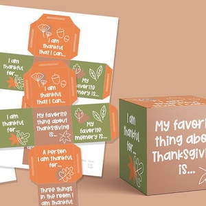 Thanksgiving Dice Game - Thankful Dice - Gratitude Dice - Grateful Dice