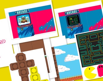 Elf Size Gaming Props, Elf Gamer Accessories, Miniature Retro Arcade Games, Cute Christmas Elf Ideas, Instant Download Printable,  PDF