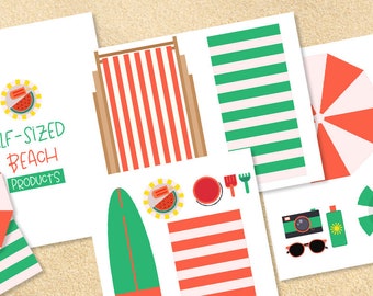 Elf-Sized Beach Accessories, Christmas Elf Props, Elf Travel Accessories, Funny Elf Accessories, Easy Elf Ideas, Instant Download Printable